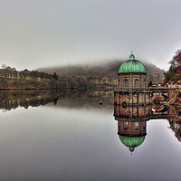 Buy canvas prints of Baroque on glass, Foel Tower, Elan Valley by Sorcha Lewis