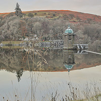 Buy canvas prints of Frosty grips over Penygarreg by Sorcha Lewis