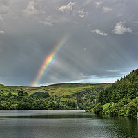 Buy canvas prints of Rainbows Over Reservoirs, Elan Valley by Sorcha Lewis