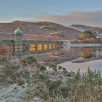 Buy canvas prints of Elan Valley, Craig Goch, Fire and Frost 2  by Sorcha Lewis