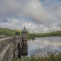 Buy canvas prints of Elan Valley Craig Goch in the fresh green of summe by Sorcha Lewis