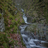 Buy canvas prints of Dolfolau Magical Waterfall, Elan Valley by Sorcha Lewis