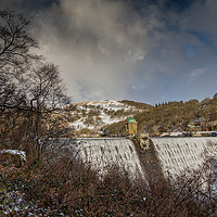 Buy canvas prints of Penygarreg in the winter sun by Sorcha Lewis