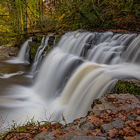 Buy canvas prints of Waterfall in Autumn by Sorcha Lewis