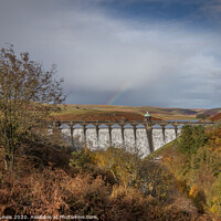 Buy canvas prints of Rainbow over Craig Goch Elan Valley by Sorcha Lewis