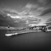 Buy canvas prints of Whitby Pier by John Hall