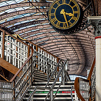 Buy canvas prints of The clock at York railway station, England by John Hall