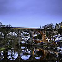 Buy canvas prints of Knaresborough Bridge, Yorkshire by John Hall