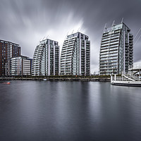 Buy canvas prints of Quay Apartments Salford Quays, Manchester by John Hall