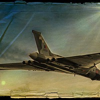 Buy canvas prints of Vulcan Bomber XH558 by Martin Dunning