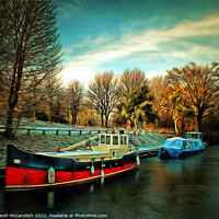 Buy canvas prints of Cold day on Forth and Clyde Canal by David Mccandlish