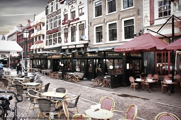 Amsterdam Streets Picture Board by David Mccandlish