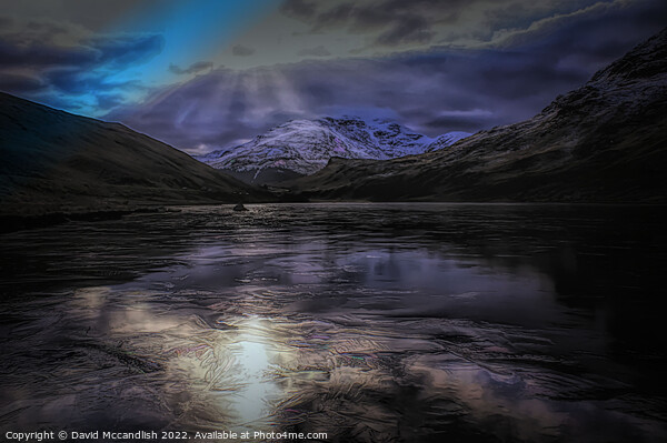 Frozen Loch Restil Picture Board by David Mccandlish