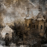 Buy canvas prints of Gothic Majesty on Petrin Hill by David Mccandlish