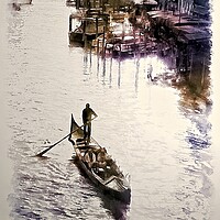 Buy canvas prints of Gondoliers of Venice  by David Mccandlish