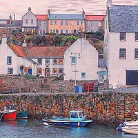 Buy canvas prints of Crail Harbour          by David Mccandlish