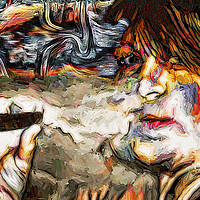 Buy canvas prints of The Havana Smoker by David Mccandlish