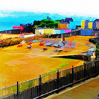 Buy canvas prints of Tenby Beach by David Mccandlish
