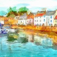 Buy canvas prints of  St Monans Harbour Area by David Mccandlish