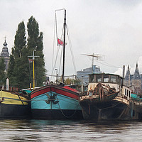 Buy canvas prints of Amsterdam Harbour by David Mccandlish
