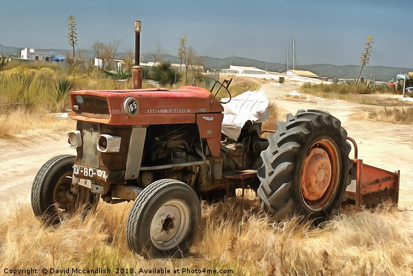 Massey Ferguson Tractor Picture Board by David Mccandlish