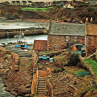 Buy canvas prints of Crail Harbour Fife by David Mccandlish