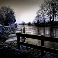 Buy canvas prints of Frozen Forth and Clyde Canal by David Mccandlish