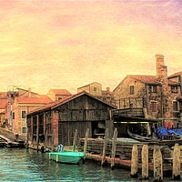 Buy canvas prints of Venice Boatyard               by David Mccandlish
