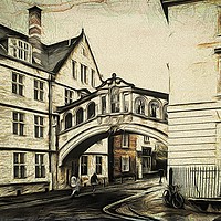 Buy canvas prints of New College Lane Oxford by David Mccandlish
