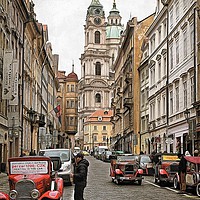 Buy canvas prints of Prague Vintage Car Tours by David Mccandlish