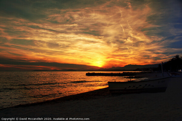 Sunset Podstrana Croatia Picture Board by David Mccandlish