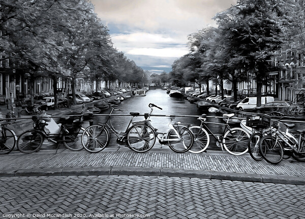 Amsterdam Canal View Picture Board by David Mccandlish