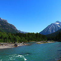 Buy canvas prints of MacDonald River Glacier National Park  by Christiane Schulze