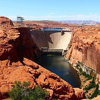 Buy canvas prints of The Dam And Glen Canyon Bridge  by Christiane Schulze