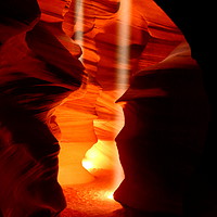 Buy canvas prints of Beams Of Light In Antelope Canyon  by Christiane Schulze
