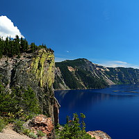Buy canvas prints of Crater Lake And Lava Cliff by Christiane Schulze