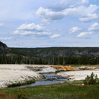 Buy canvas prints of Firehole River And Thermal Geyser Runoff by Christiane Schulze