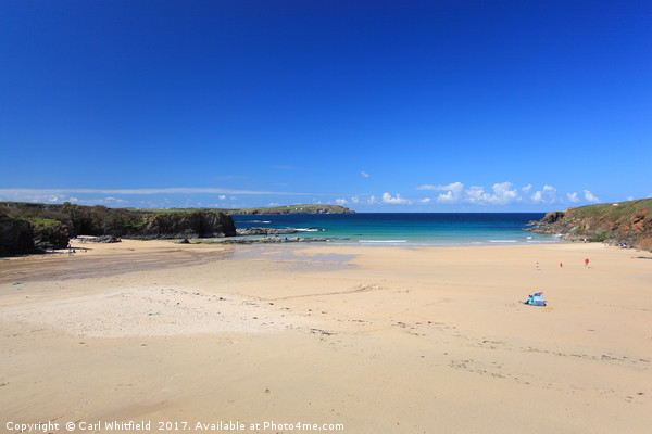 Trevone Bay in Cornwall, England. Picture Board by Carl Whitfield