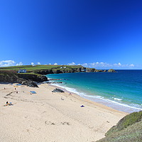 Buy canvas prints of Mother Iveys Bay in Cornwall, England. by Carl Whitfield