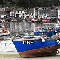 Buy canvas prints of Mevagissey Harbour in Cornwall, England. by Carl Whitfield