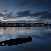 Buy canvas prints of Dusk at Bideford in Devon, England. by Carl Whitfield