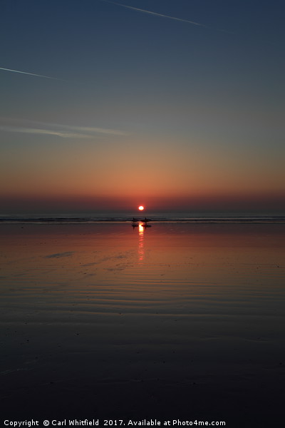 Sunset at Westward Ho! Picture Board by Carl Whitfield