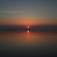 Buy canvas prints of Sunset at Westward Ho! by Carl Whitfield