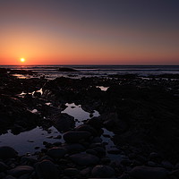 Buy canvas prints of Setting Sun at Westward Ho! by Carl Whitfield
