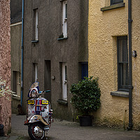 Buy canvas prints of Tenby Scooter by Lee Aron