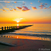 Buy canvas prints of Majestic Sunrise over the Rugged Beach of Aberdeen by Mathew Rooney