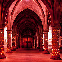 Buy canvas prints of Enchanting Red Cloisters by Mathew Rooney