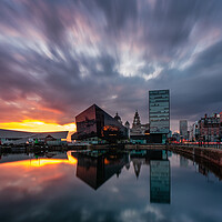 Buy canvas prints of Liverpool's Canning Dock Sunset by Andrew George