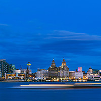 Buy canvas prints of liverpool city light trails by Andrew George