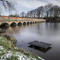 Buy canvas prints of Carr Mill Dam and the 19 Arch Bridge   by Andrew George